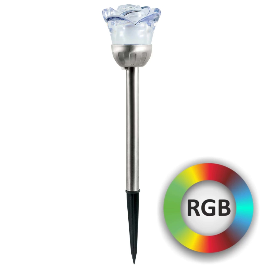 LED RGB Solárne svietidlo ROSE LED/1,2V 100 mAh IP44