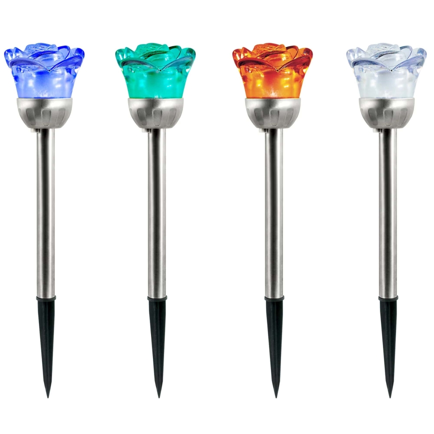 LED RGB Solárne svietidlo ROSE LED/1,2V 100 mAh IP44