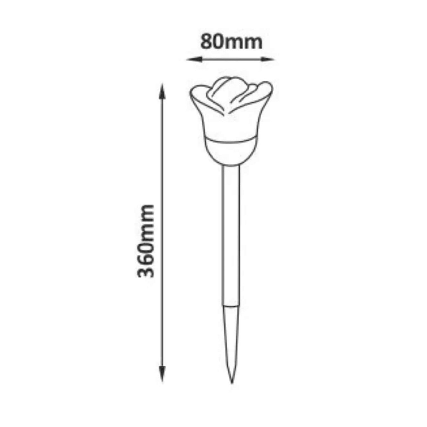 LED RGB Solárne svietidlo ROSE LED/1,2V 100 mAh IP44