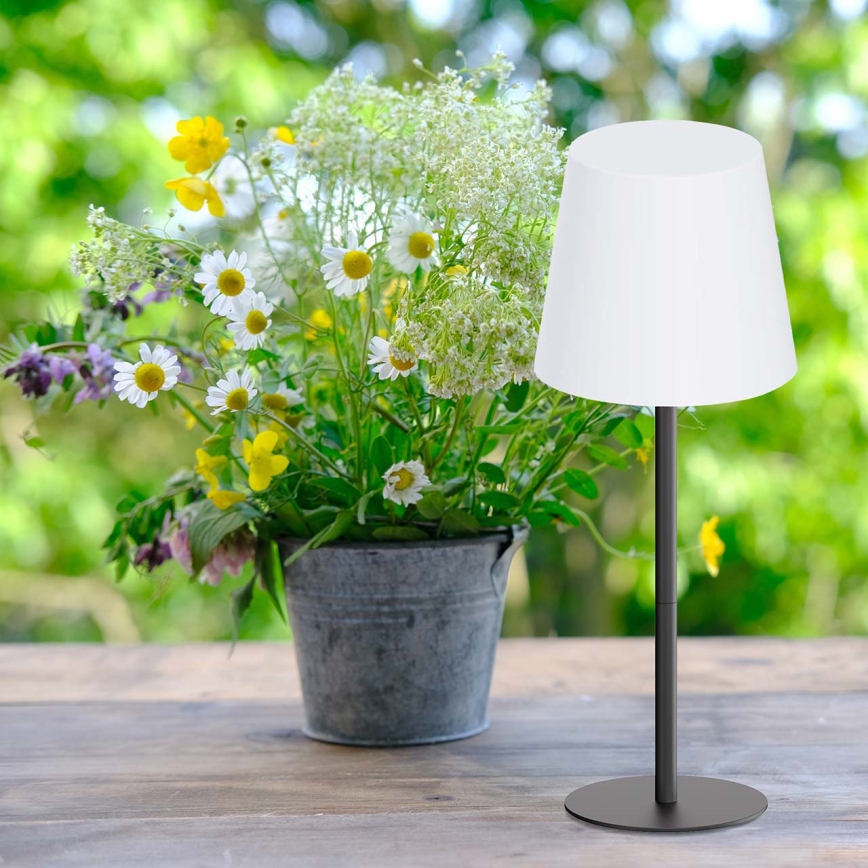 LED RGBW stmievateľná dotyková vonkajšia stolová lampa LUCIA LED/2W/5V 1800/2700/6500K 3600 mAh IP44 čierna