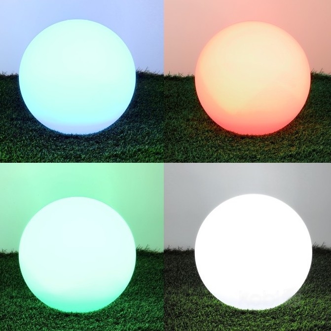 LED RGB Stmievateľná solárna lampa GARDEN BALL LED/5W/3,7V 3000K IP54 pr. 30 cm + diaľkové ovládanie