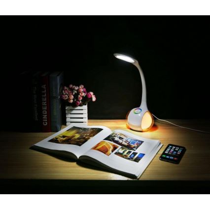 LED RGB Stmievateľná stolná lampa LED/7W/230V biela