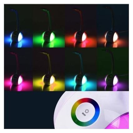 LED RGB Stmievateľná stolná lampa LED/7W/230V čierna