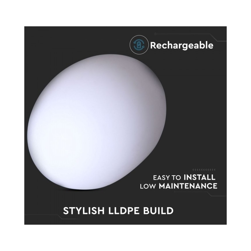 LED RGB Stmievateľná vonkajšia lampa LED/1W/230V 20cm IP67 + DO