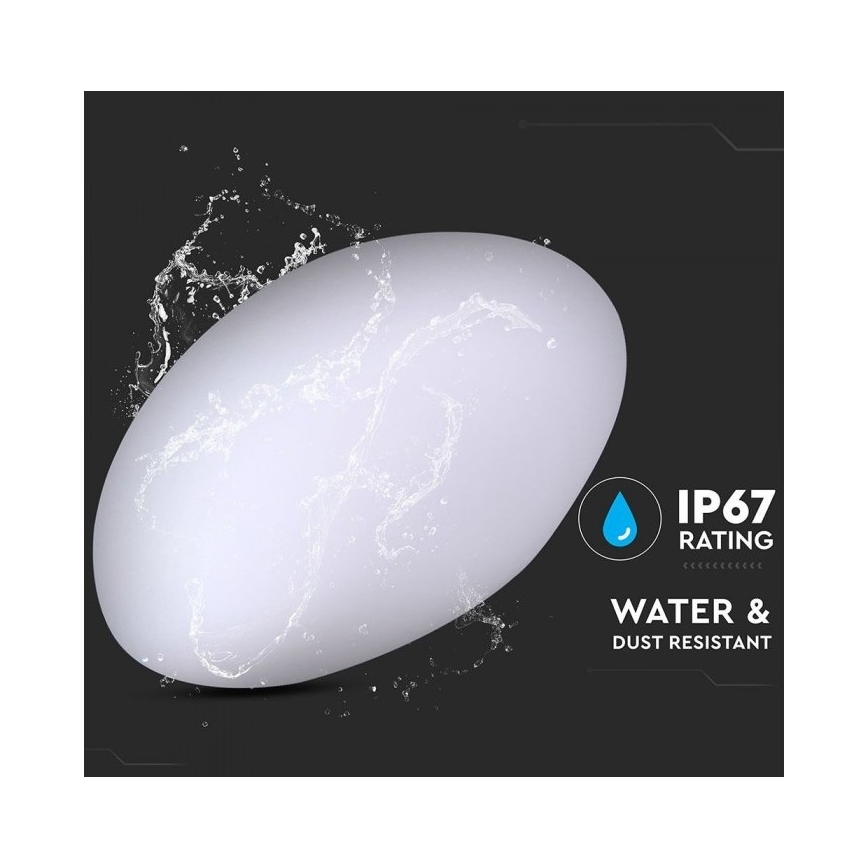 LED RGB Stmievateľná vonkajšia lampa LED/1W/230V 28cm IP67 + DO