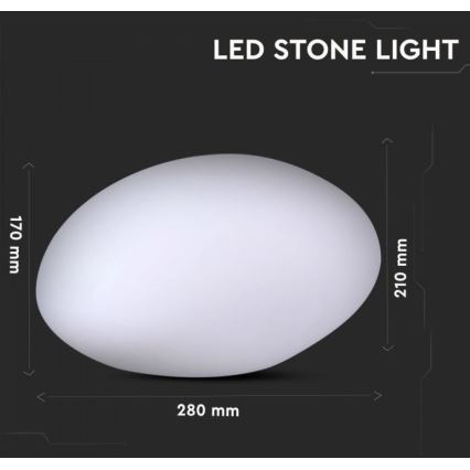 LED RGB Stmievateľná vonkajšia lampa LED/1W/230V 28cm IP67 + DO