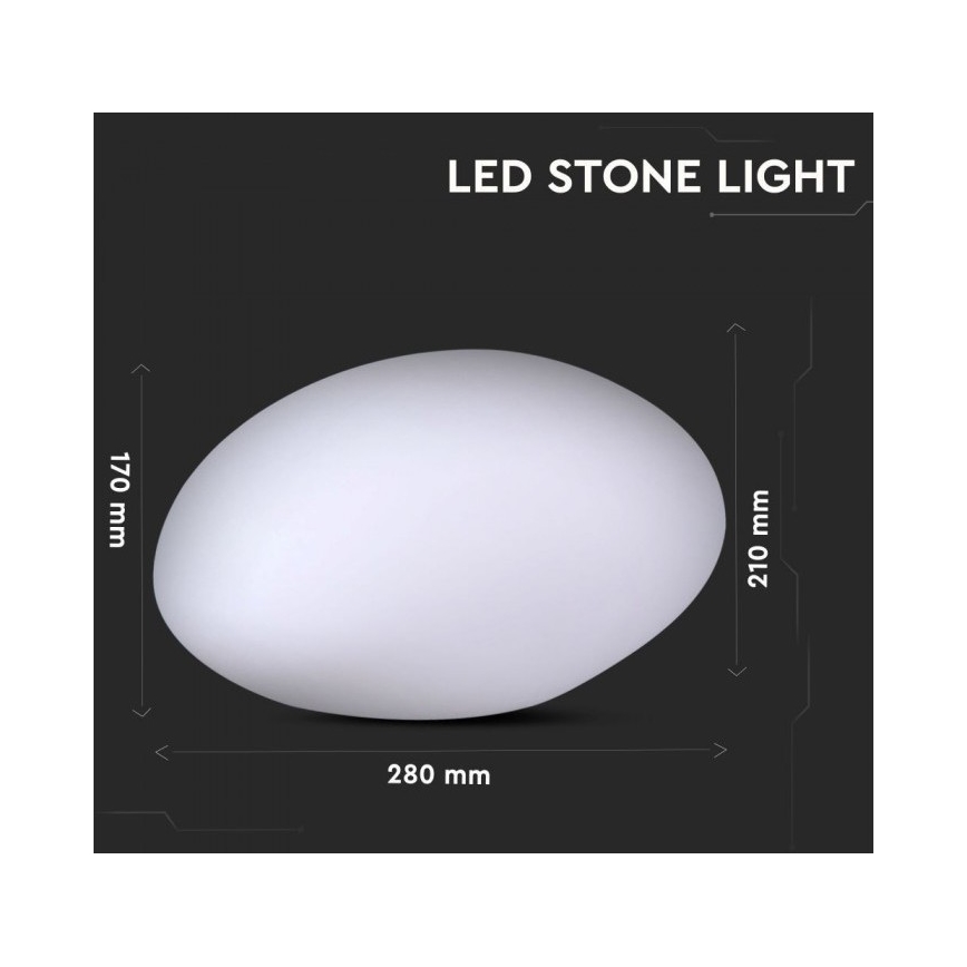 LED RGB Stmievateľná vonkajšia lampa LED/1W/230V 28cm IP67 + DO