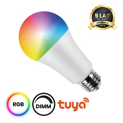 LED RGB Stmievateľná žiarovka A60 E27/8W/230V 2700-6500K Wi-Fi Tuya