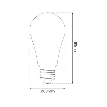 LED RGB Stmievateľná žiarovka A60 E27/8W/230V 2700-6500K Wi-Fi Tuya