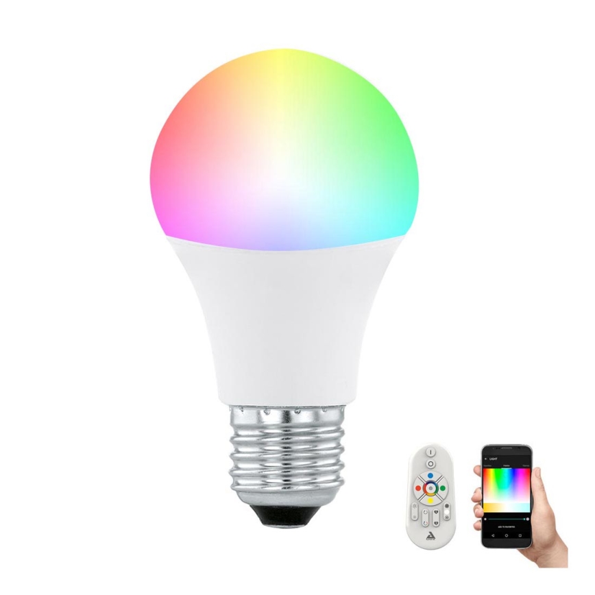 LED RGB Stmievateľná žiarovka CONNECT E27/9W + diaľkové ovládanie - Eglo