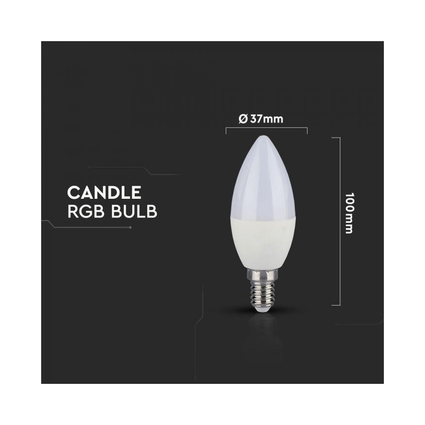 LED RGB stmievateľná žiarovka E14/3,5W/230V 6400K + diaľkové ovládanie