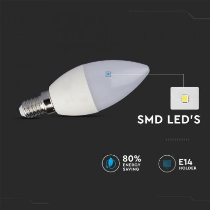 LED RGB Stmievateľná žiarovka E14/3,5W/230V 6400K + DO