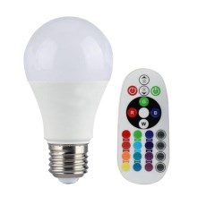 LED RGB Stmievateľná žiarovka E27/6W/230V 2700K + DO