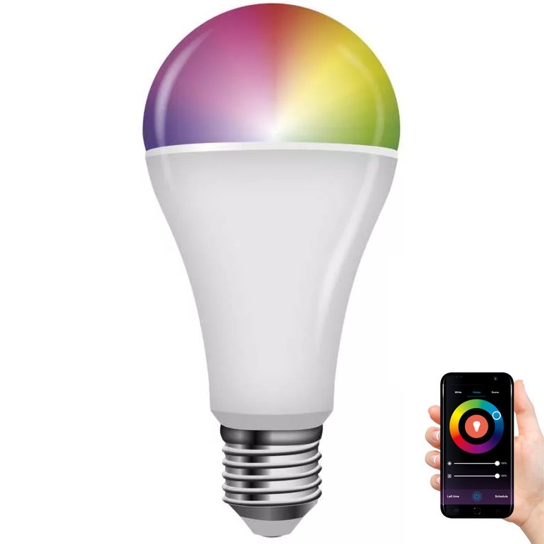 LED RGB Stmievateľná žiarovka GoSmart A65 E27/14W/230V 2700-6500K Tuya