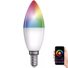 LED RGB Stmievateľná žiarovka GoSmart E14/4,8W/230V 2700-6500K Tuya