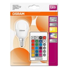 LED RGB Stmievateľná žiarovka RETROFIT E14/4,5W/230V 2700K + DO - Osram