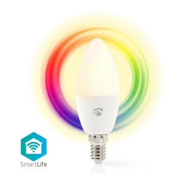 LED RGB Stmievateľná žiarovka Smartlife E14/4,5W/230V Wi-Fi 2700K