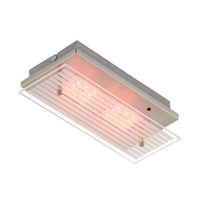 LED RGB Stmievateľné stropné svietidlo DUO 2xLED/3,6W/230V + diaľkové ovládanie