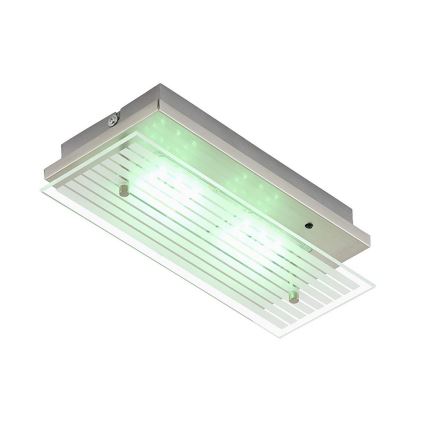 LED RGB Stmievateľné stropné svietidlo DUO 2xLED/3,6W/230V + diaľkové ovládanie