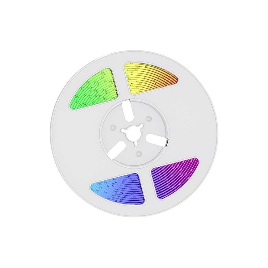 LED RGB Stmievateľný solárny pásik LED/1,2W/3,7V IP67 5m + diaľkové ovládanie