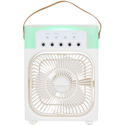 LED RGB stolný ventilátor s hmlovým efektom 10W/5V