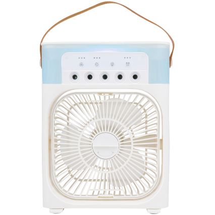 LED RGB stolný ventilátor s hmlovým efektom 10W/5V