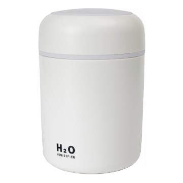 LED RGB Ultrazvukový aróma difúzor a zvlhčovač vzduchu LED/2W 300ml biela