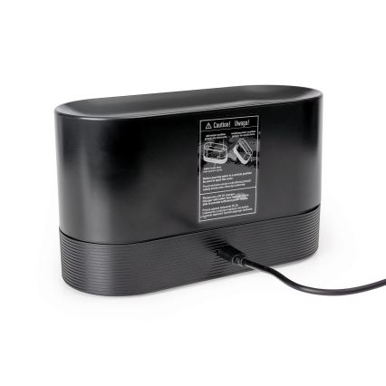 LED RGB Ultrazvukový aróma difúzor a zvlhčovač vzduchu s podsvietením 180ml čierna