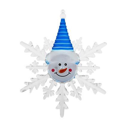 LED RGB Vianočná dekorácia s prísavkou LED/3xLR44 snehuliak červená/modrá/zelená