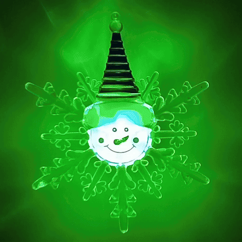 LED RGB Vianočná dekorácia s prísavkou LED/3xLR44 snehuliak červená/modrá/zelená