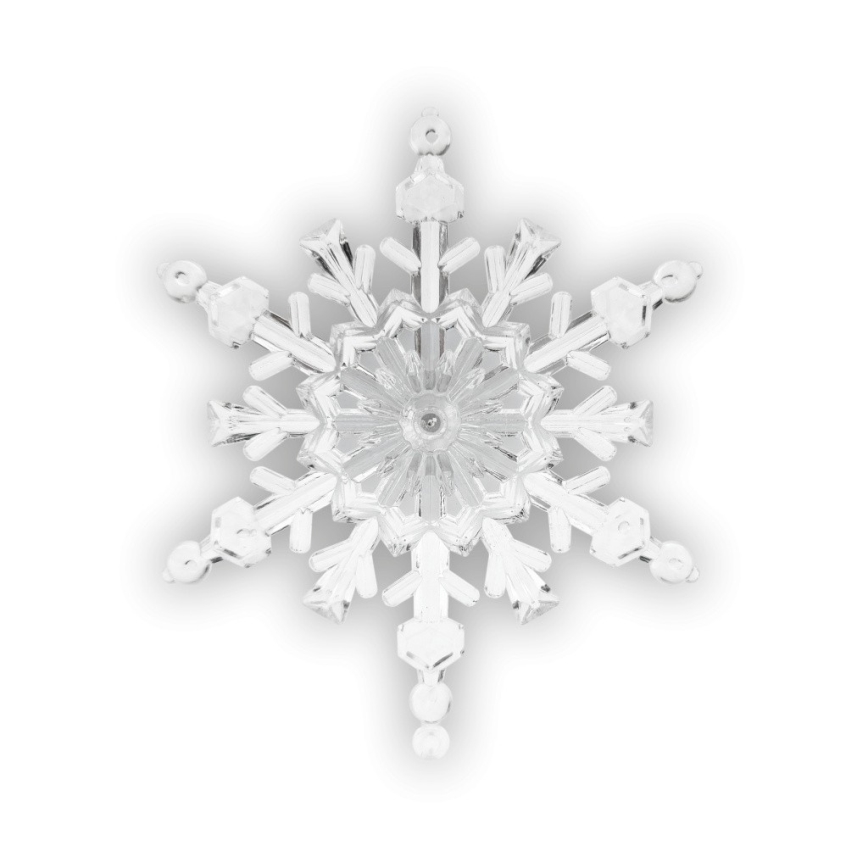 LED RGB vianočná dekorácia vločka s prísavkou LED/3xLR44