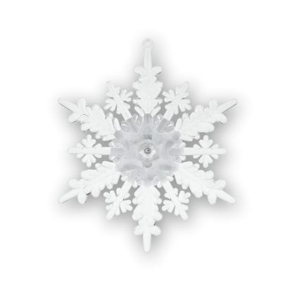 LED RGB vianočná dekorácia vločka s prísavkou LED/3xLR44