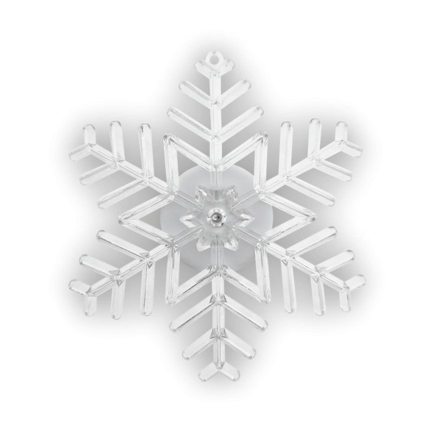 LED RGB vianočná dekorácia vločka s prísavkou LED/3xLR44