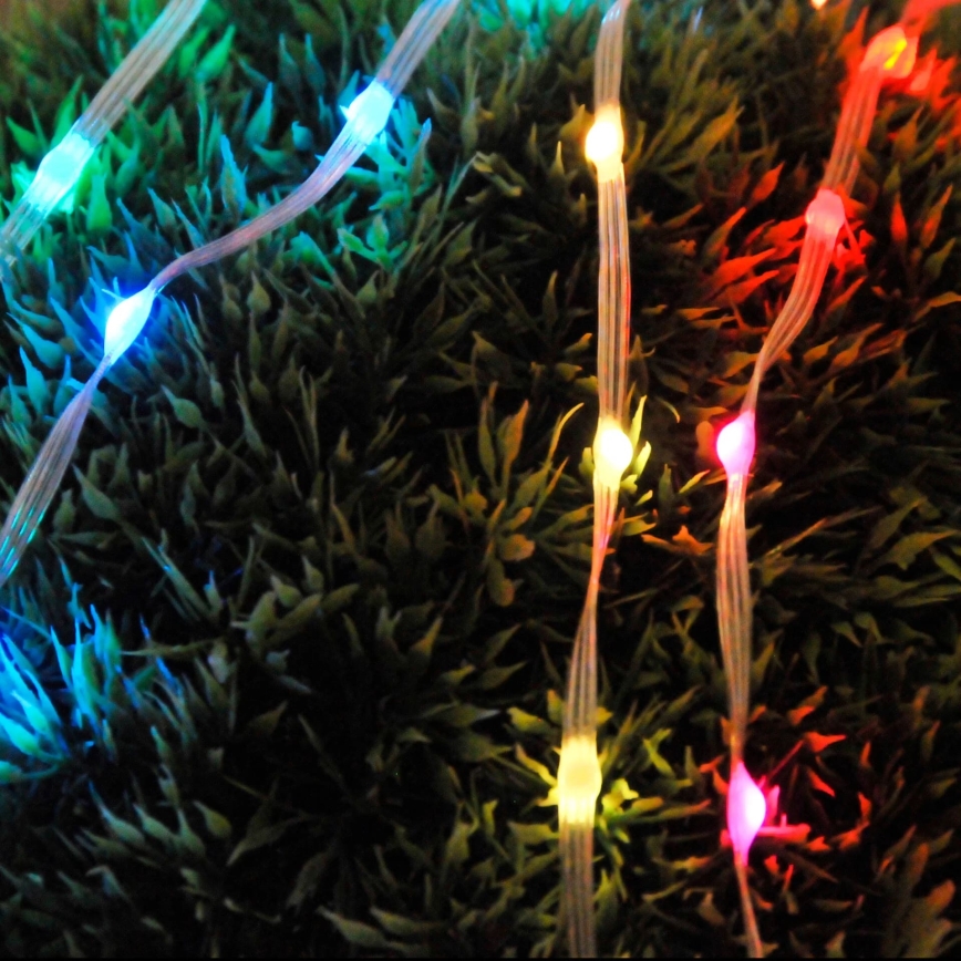 LED RGB Vianočná reťaz LED/10W/5V 10 m USB + diaľkové ovládanie