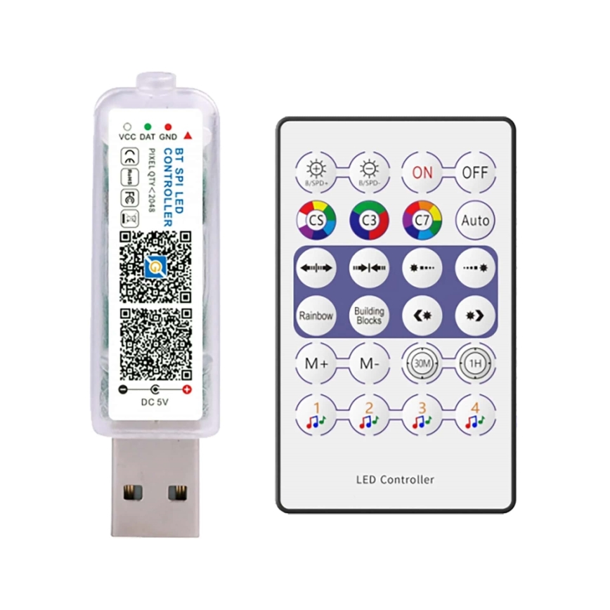LED RGB Vianočná reťaz LED/10W/5V 10 m USB + diaľkové ovládanie