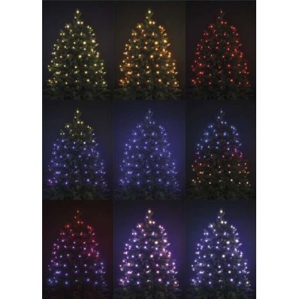 LED RGB Vianočná vonkajšia reťaz 96xLED/72 módov 13m IP44 + diaľkové ovládanie