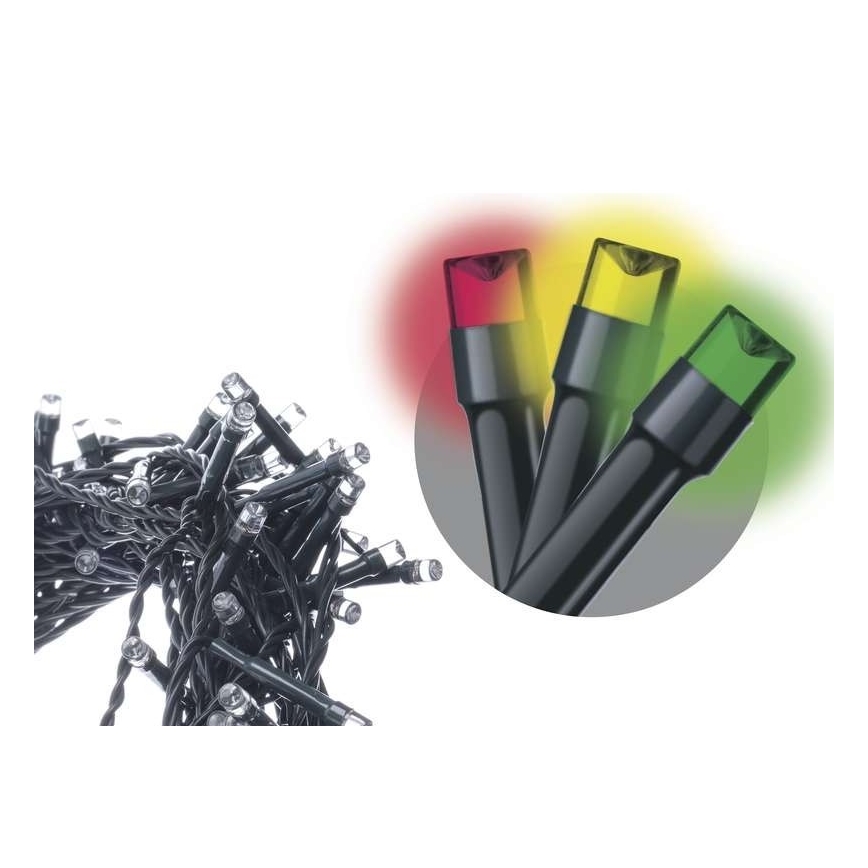 LED RGB Vonkajšia vianočná reťaz 96xLED/8 funkcií 15m IP44