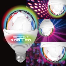 LED RGB Žiarovka DISCO A60 E27/3,2W/230V