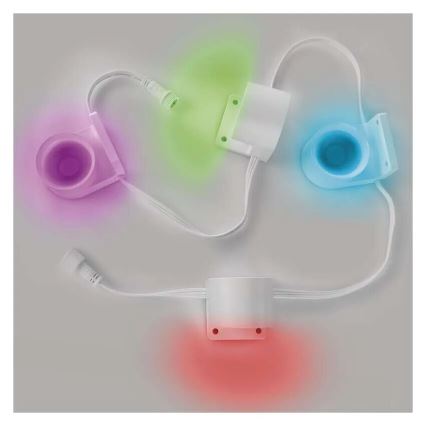LED RGBIC+CCT dekoračná reťaz s bodovým osvetlením GoSmart - rozšírenie 4xLED/7W/230V 85 cm Wi-Fi Tuya