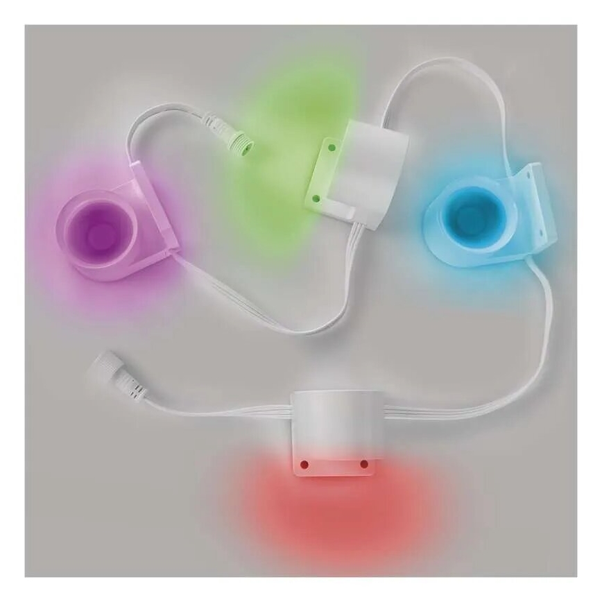 LED RGBIC+CCT dekoračná reťaz s bodovým osvetlením GoSmart - rozšírenie 4xLED/7W/230V 85 cm Wi-Fi Tuya