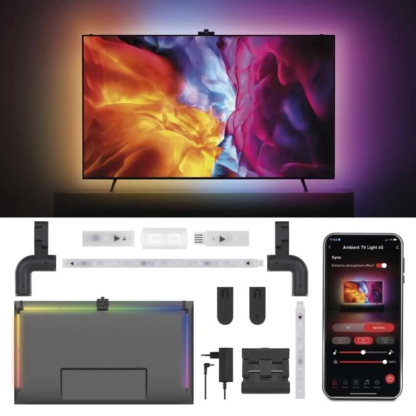 LED RGBIC Pásik pre TV GoSmart LED/24W/230V 65“