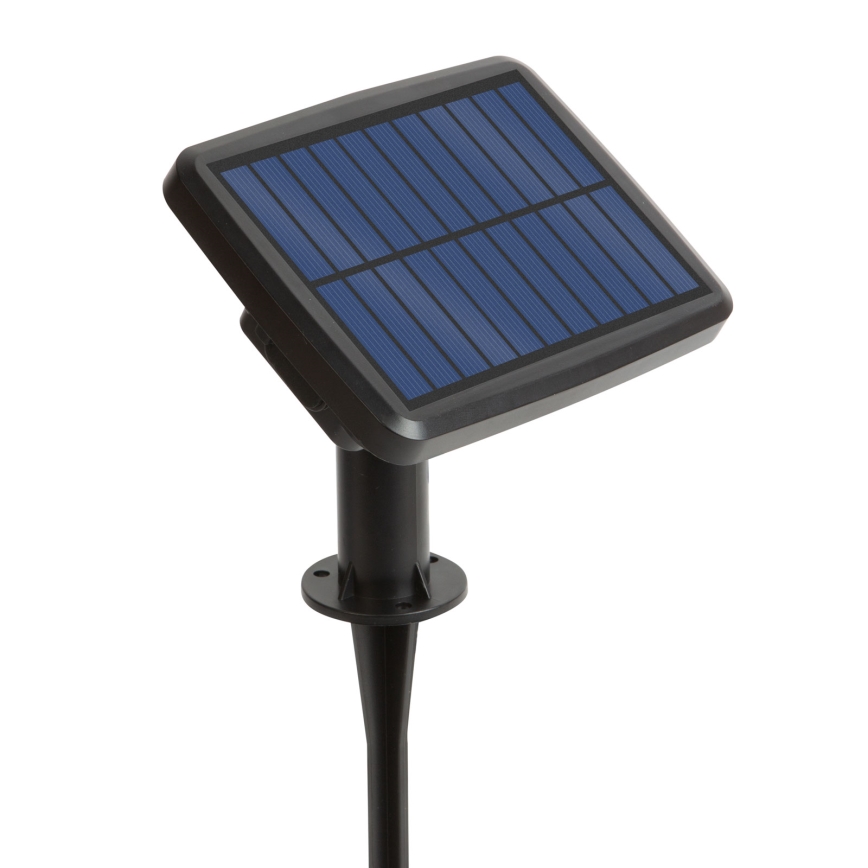LED RGBIC stmievateľný solárny svetelný reťazec 15xLED/1,3W/3,7/5V 2200 mAh 8 m IP65 čierna + diaľkové ovládanie