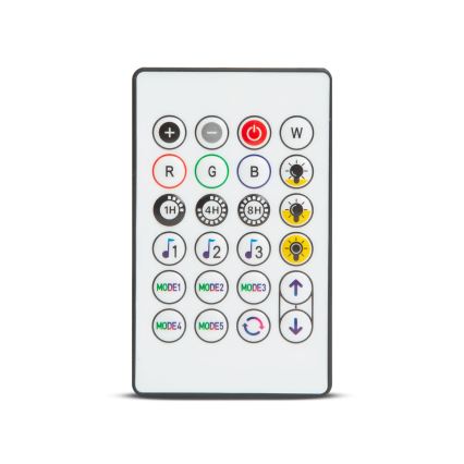 LED RGBIC stmievateľný solárny svetelný reťazec 15xLED/1,3W/3,7/5V 2200 mAh 8 m IP65 čierna + diaľkové ovládanie