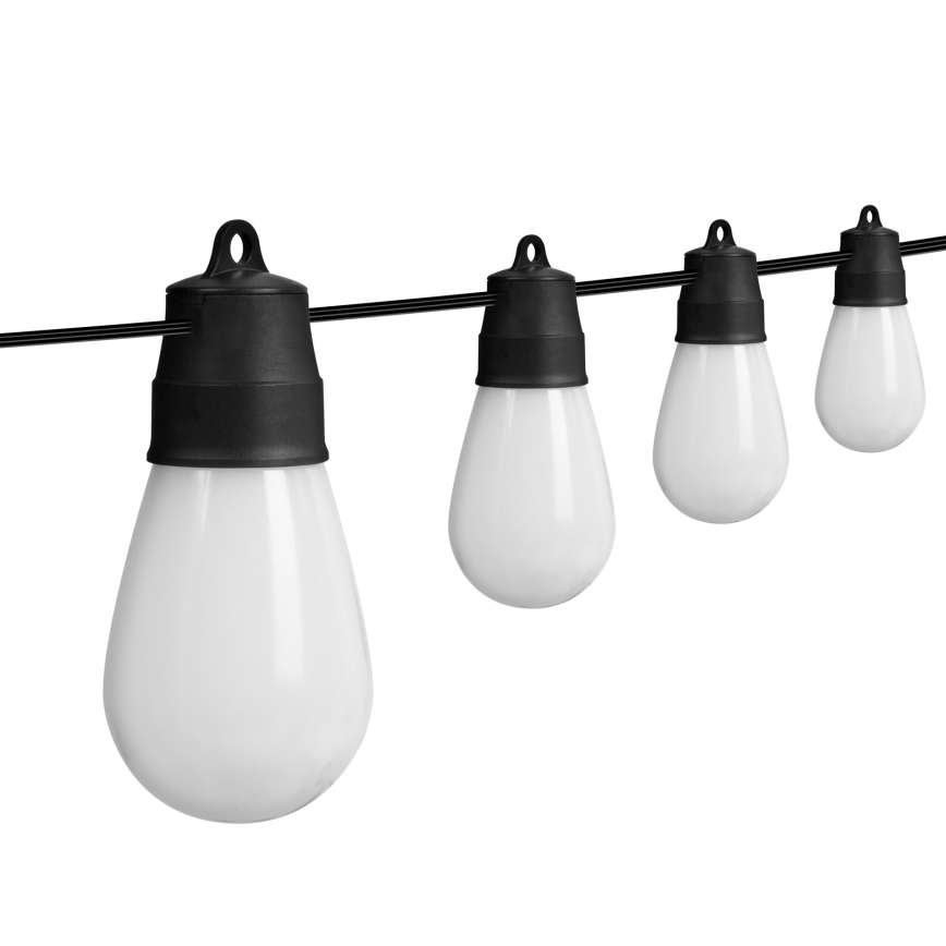 LED RGBIC stmievateľný solárny reťazec 30xLED/1,3W/3,7V 2200 mAh 14,37 m IP65 čierna + diaľkové ovládanie