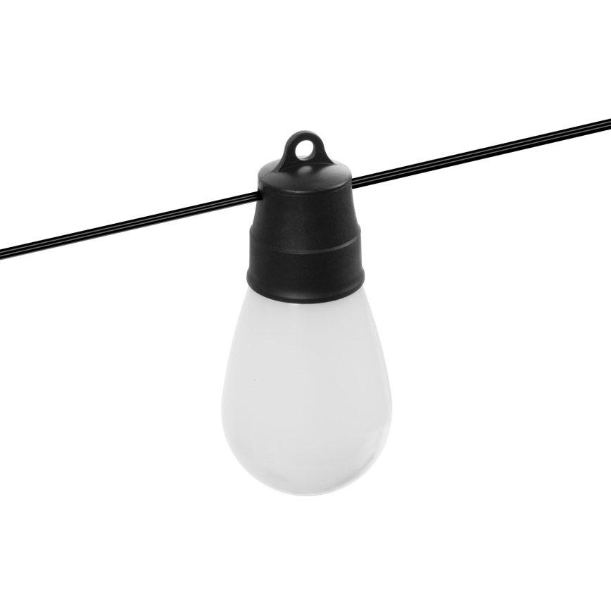 LED RGBIC stmievateľný solárny reťazec 30xLED/1,3W/3,7V 2200 mAh 14,37 m IP65 čierna + diaľkové ovládanie