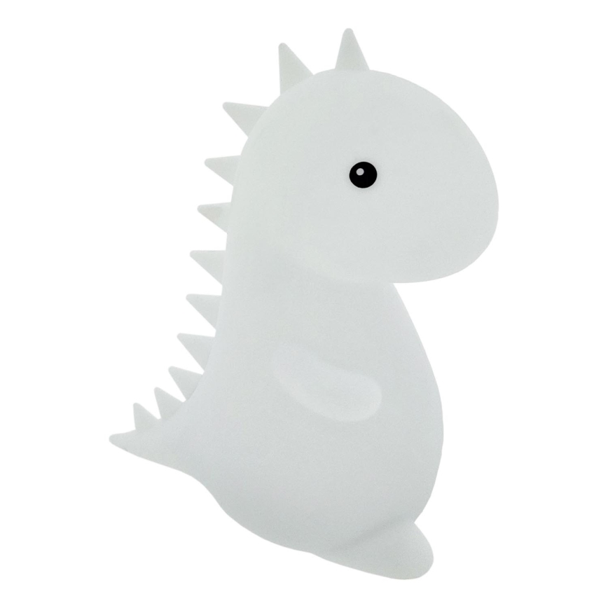 LED RGBW Detská dotyková lampa LED/1W/5V USB 1200 mAh dinosaurus