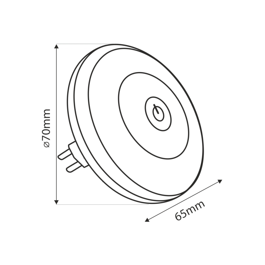 LED RGBW Nočné svetlo LED/1W/230V biela