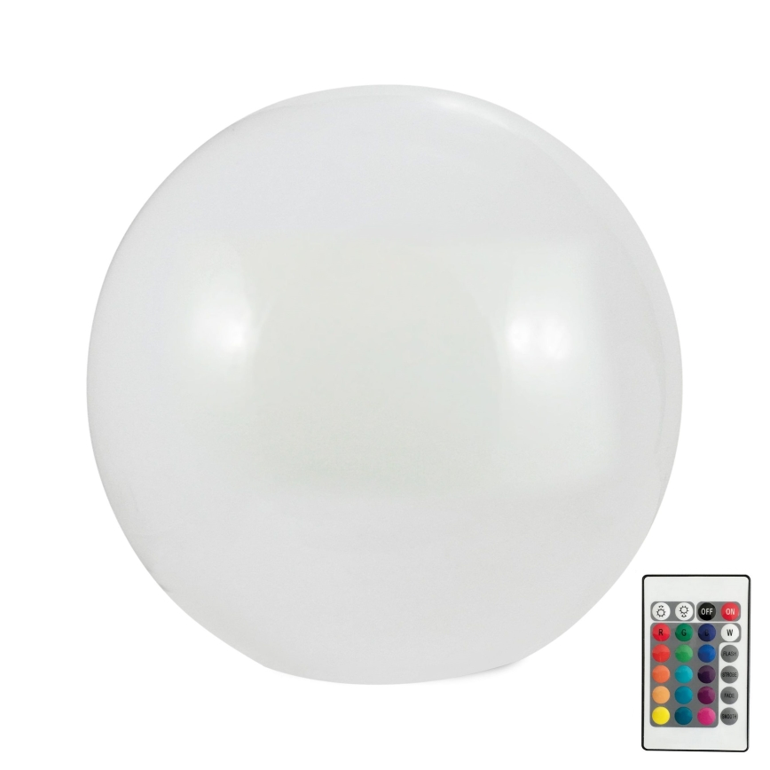 LED RGBW Solárna lampa BALL LED/1,2V pr. 30 cm IP65 + diaľkové ovládanie