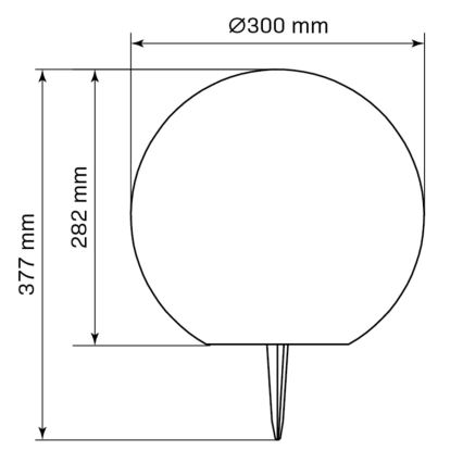 LED RGBW Solárna lampa BALL LED/1,2V pr. 30 cm IP65 + diaľkové ovládanie