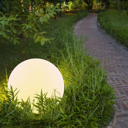 LED RGBW Solárna lampa BALL LED/1,2V pr. 40 cm IP65 + diaľkové ovládanie